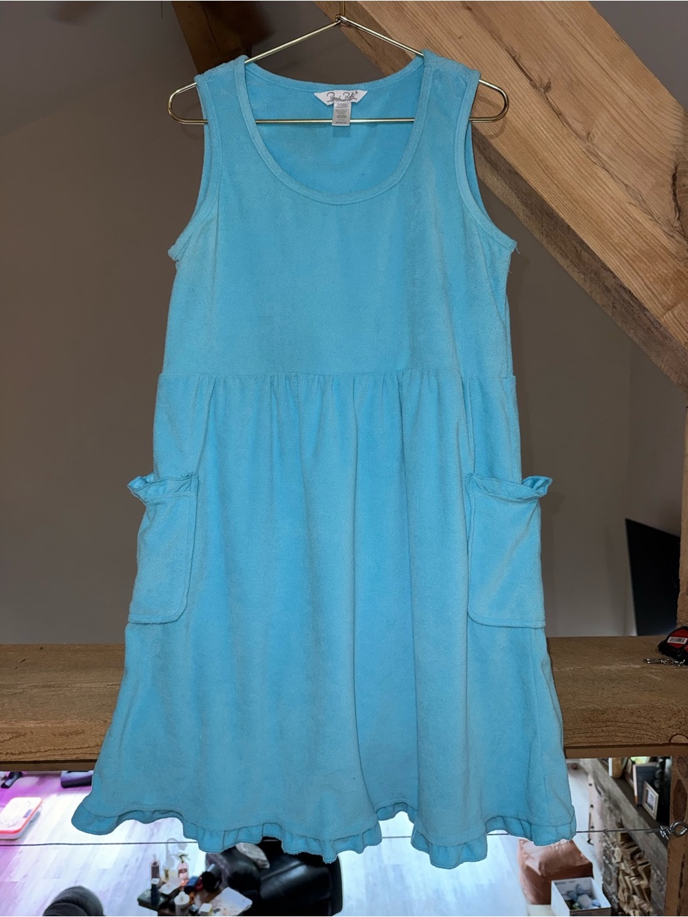 Rene Rofe Light Blue Terry Cloth  Swim Coverup or Sleep Wear